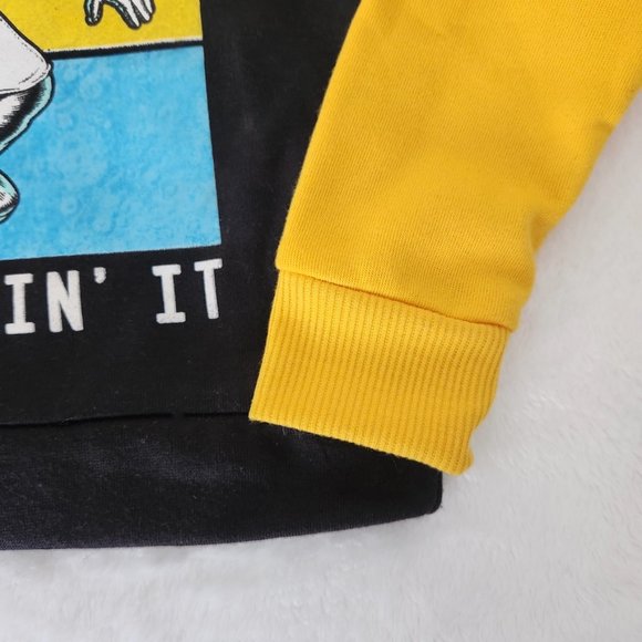 NWT OT Revolution Boys Astronaut Soccer Hoodie Yellow Black Space Fleece Size 4 - Picture 12 of 13